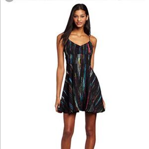 Jack By BB Dakota Sundress Black Rainbow Size 2